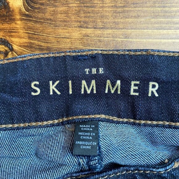 White House Black Market Jeans Women's Size 00 The Skimmer Ripped Dark Wash - Picture 3 of 11